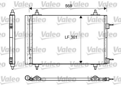 818170 VALEO Радіатор кондиціонера