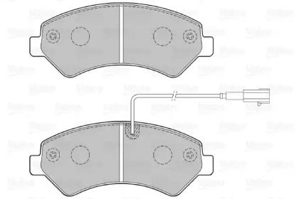 301276 VALEO Гальмівні колодки дискові CITROEN/PEUGEOT Jumper/Boxer 