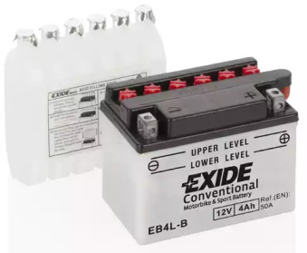 EB4LB EXIDE Аккумулятор    4Ah-12v Exide (EB4L-B) (120х70х92) R, EN50