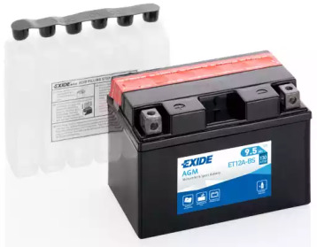 ET12ABS EXIDE Аккумулятор    9,5Ah-12v Exide AGM (ET12A-BS) (150х87х105) L, EN130