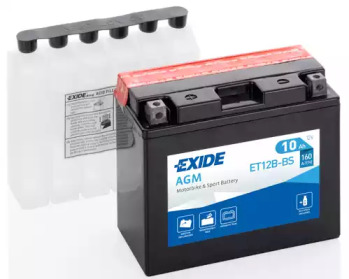 ET12BBS EXIDE Аккумулятор   10Ah-12v Exide AGM (ET12B-BS) (150х70х130) L, EN160