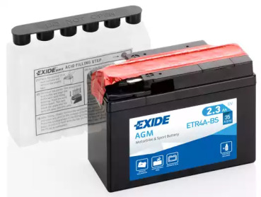 ETR4ABS EXIDE Аккумулятор    2,3Ah-12v Exide AGM (ETR4A-BS) (113х48х85) R, EN35