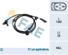 78216 FAE Датчик швидкості обертання колеса