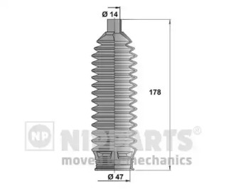 J2840504 NIPPARTS Пильовик рульового механізму