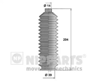 J2843000 NIPPARTS Пильовик рульового механізму
