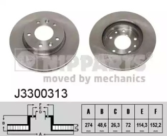 J3300313 NIPPARTS Тормозной диск