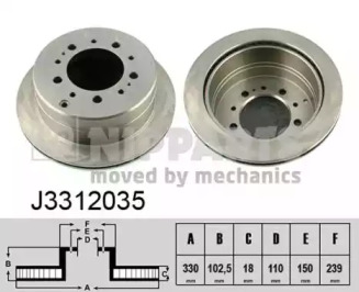 J3312035 NIPPARTS Диск гальмівний