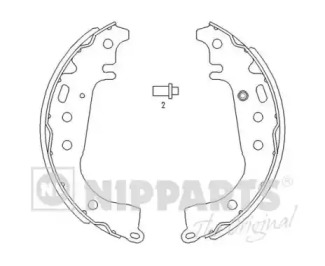 J3502071 NIPPARTS Гальмiвнi колодки к-кт.