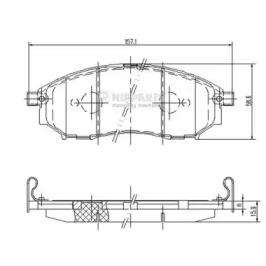 J3601094 NIPPARTS Гальмiвнi колодки к-кт.