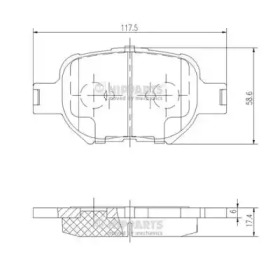 J3602091 NIPPARTS Гальмівні колодки