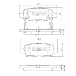 J3611044 NIPPARTS Гальмiвнi колодки к-кт.