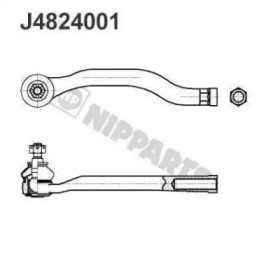 J4824001 NIPPARTS Наконечник рульової тяги
