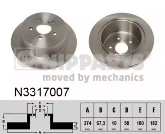 N3317007 NIPPARTS Диск гальмівний