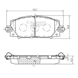 N3602148 NIPPARTS Гальмівні колодки