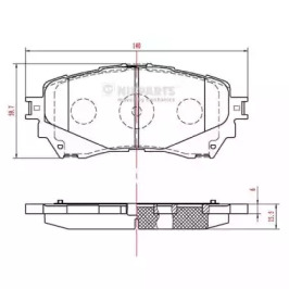 N3603074 NIPPARTS Тормозные колодки, к-кт.