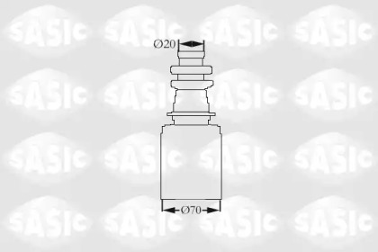 2873833 SASIC Пыльник ШРУСа, (внутр.) 1.9D (с метал. обоймою)