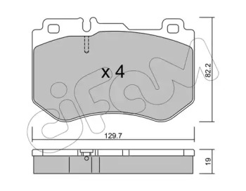 82210180 CIFAM CIFAM DB Колодки гальмівні передні W205