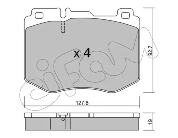 82210190 CIFAM CIFAM DB Гальмівні колодки передн. C-Class W205,E-Class W213 14-