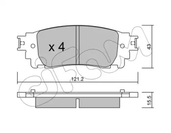 82210410 CIFAM CIFAM LEXUS Колодки гальмівні