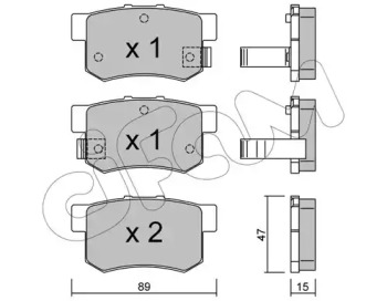 8221730 CIFAM CIFAM HONDA Колодки гальмівні задні Accord,Civic VII,FR-V,Stream 99-