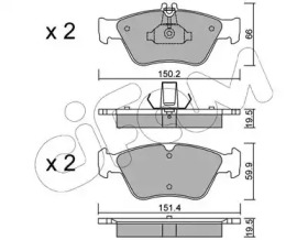 8222190 CIFAM Гальмівні колодки перед. MB W202/210 (ATE)