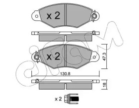 8222530 CIFAM Гальмівні колодки перед. Kangoo 97-08 (Bosch) (з датчиком)