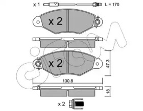 8222531 CIFAM Гальмівні колодки перед. Kangoo 97-08 (Bosch) (з датчиком)