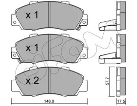 8222980 CIFAM Колодки гальмівні пер. Legend/Accord/Shuttle/CR-V/Civic 93-05