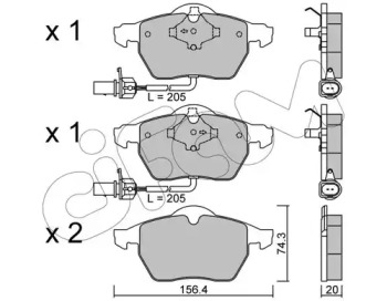 8223140 CIFAM Гальмівні колодки перед Passat B5/Audi A4/A6 00-05