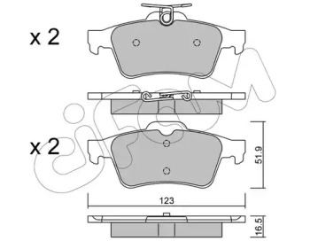 8223371 CIFAM CIFAM FORD Тормозные колодки диск.задн.(с электронным стоян.тормозом) Focus II,Mazda 3,Vectra C,Citroen C5 III 08-,Peugeot,Renault