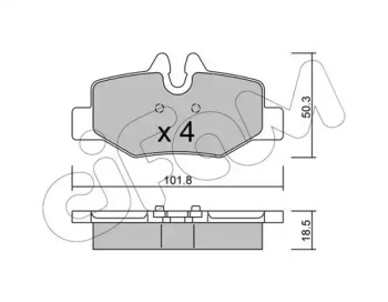 8225760 CIFAM CIFAM DB Тормозные колодки задн.Vito 03-