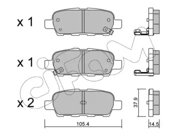 8226120 CIFAM CIFAM NISSAN Тормозные колодки задние Qashqai, Teana,Tiida,Murano, X-Trail 01-