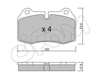 8226450 CIFAM CIFAM  BMW Тормозные колодки передн. 7серия E38 95-