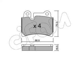 8226600 CIFAM Гальмівні колодки зад. VW Touareg 02-10 (brembo)