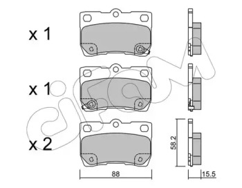 8227610 CIFAM Гальмівні колодки зад. Lexus GS 05-/IS 05- (NBK)