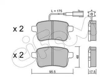 8228950 CIFAM CIFAM ALFA ROMEO К-т задніх гальм. колодок Giulietta 1,4-1,6 10-