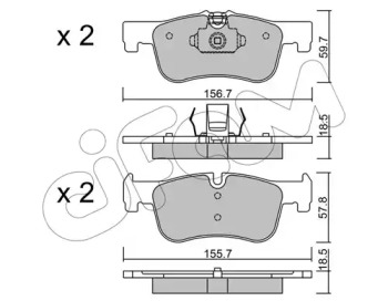 8229590 CIFAM CIFAM BMW гальмів.колодки передн. 1 F20,2 F22,3 F30,4 F32,33 12-