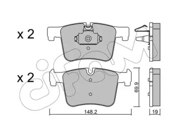 8229610 CIFAM CIFAM BMW Колодки торм. передние X3 10-