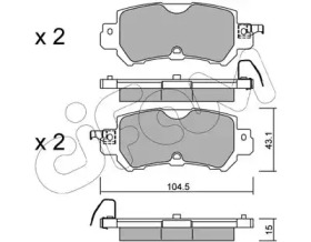 8229700 CIFAM Колодки гальмівні задн. CX3/2/CX5 12-