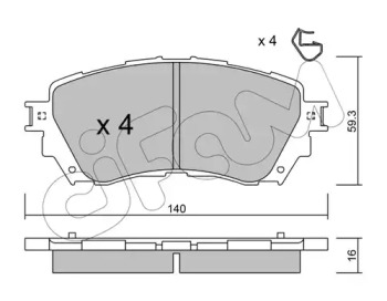 8229940 CIFAM CIFAM MAZDA Тормозные колодки передн.Mazda 6 12-