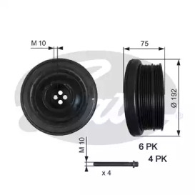 TVD1050A GATES Шків ременя генератора