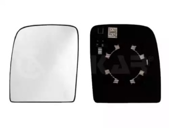 6442955 ALKAR Вкладиш дзеркала правий, випуклий + обогрів UPPER SECTION_135 X 155