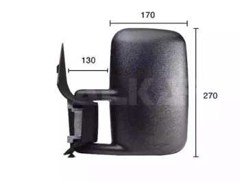 9202910 ALKAR Зеркало прав. ручн. регул., выпуклое