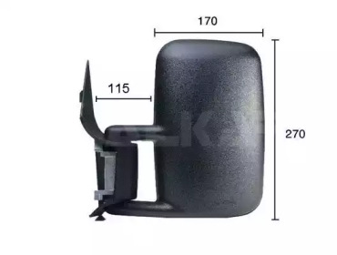 9202966 ALKAR Зеркало прав. ручн. регул., выпуклое 1980 mm