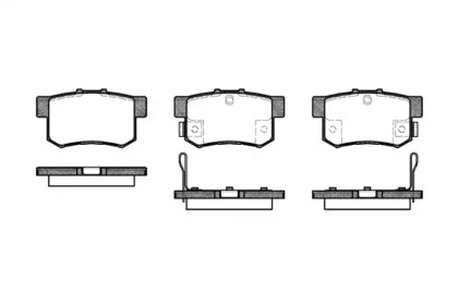 P225332 WOKING Колодки тормозные дисковые задние Honda Accord vii 2.0 03-12,Honda Accord vii 2.