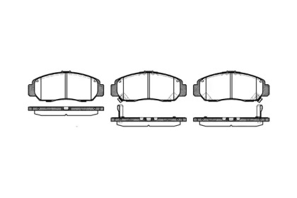 P647312 WOKING Колодки тормозные диск. перед. (пр-во Remsa) Honda Civic 00> 05> 12> / Hyundai M