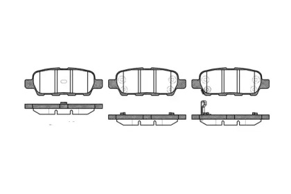 P976301 WOKING Колодки тормозные дисковые задние, INFINITY/NISSAN/SUZUKI, 1.6-3.2, 03-