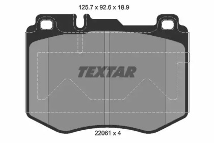 2206101 TEXTAR Тормозные колодки дисковые TEXTAR