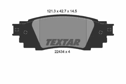 2243401 TEXTAR Колодки тормозные