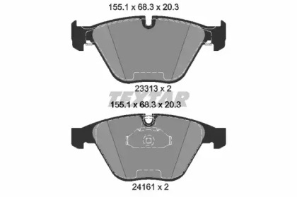 2331303 TEXTAR Комплект гальмівних колодок